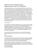 Predigt vom 2. November 2025