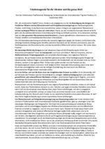 Friedensagenda für die Ukraine und die ganze Welt