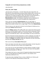 Predigt vom 6. April 2025