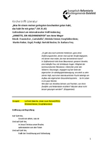 Predigt vom 21. September